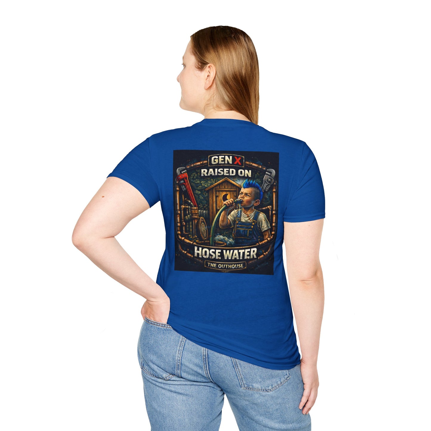 Gen X Hose Water T-Shirt — "Raised on Hose Water" Retro Firehouse Tee