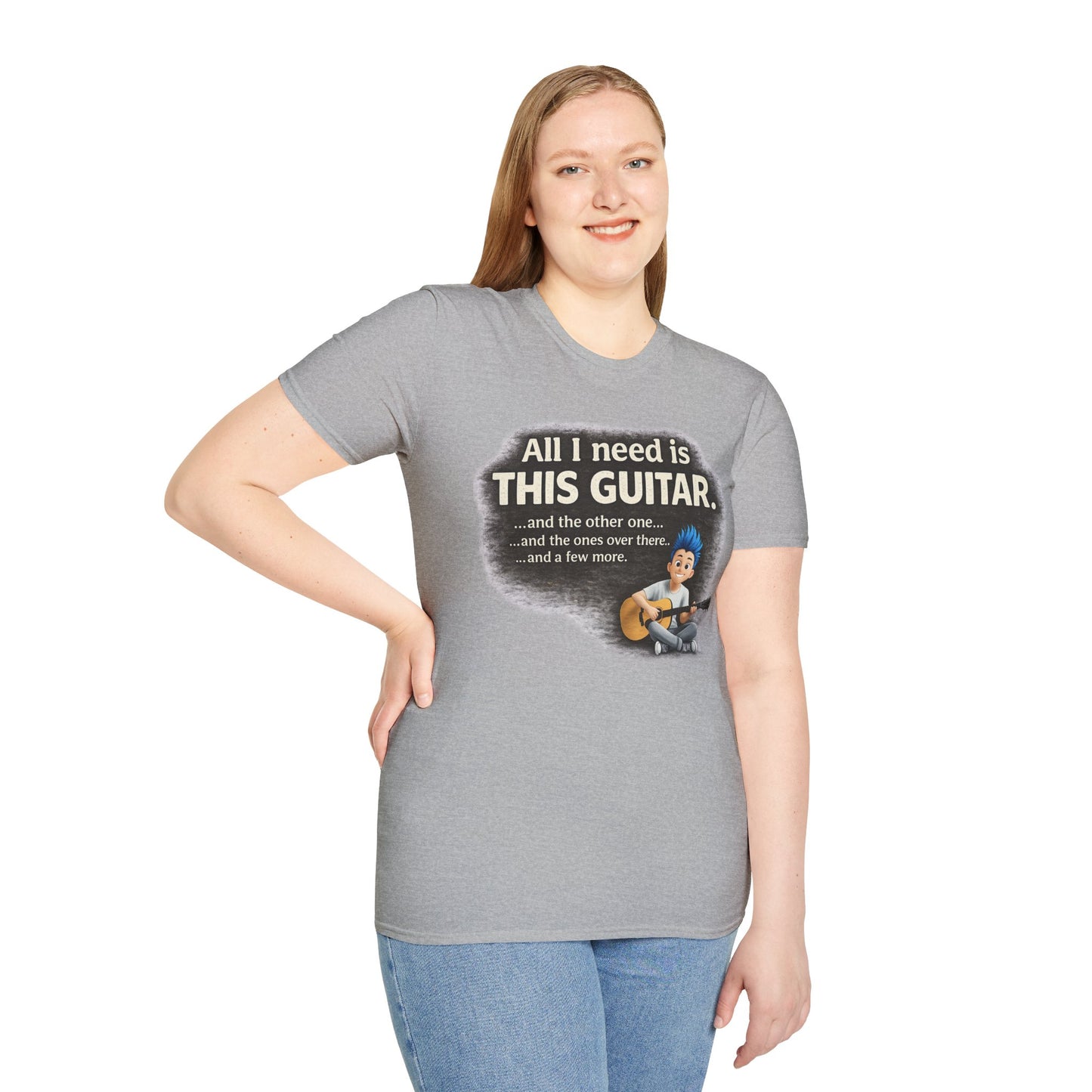 Guitar Lover T-Shirt — "All I Need Is This Guitar" Graphic Tee