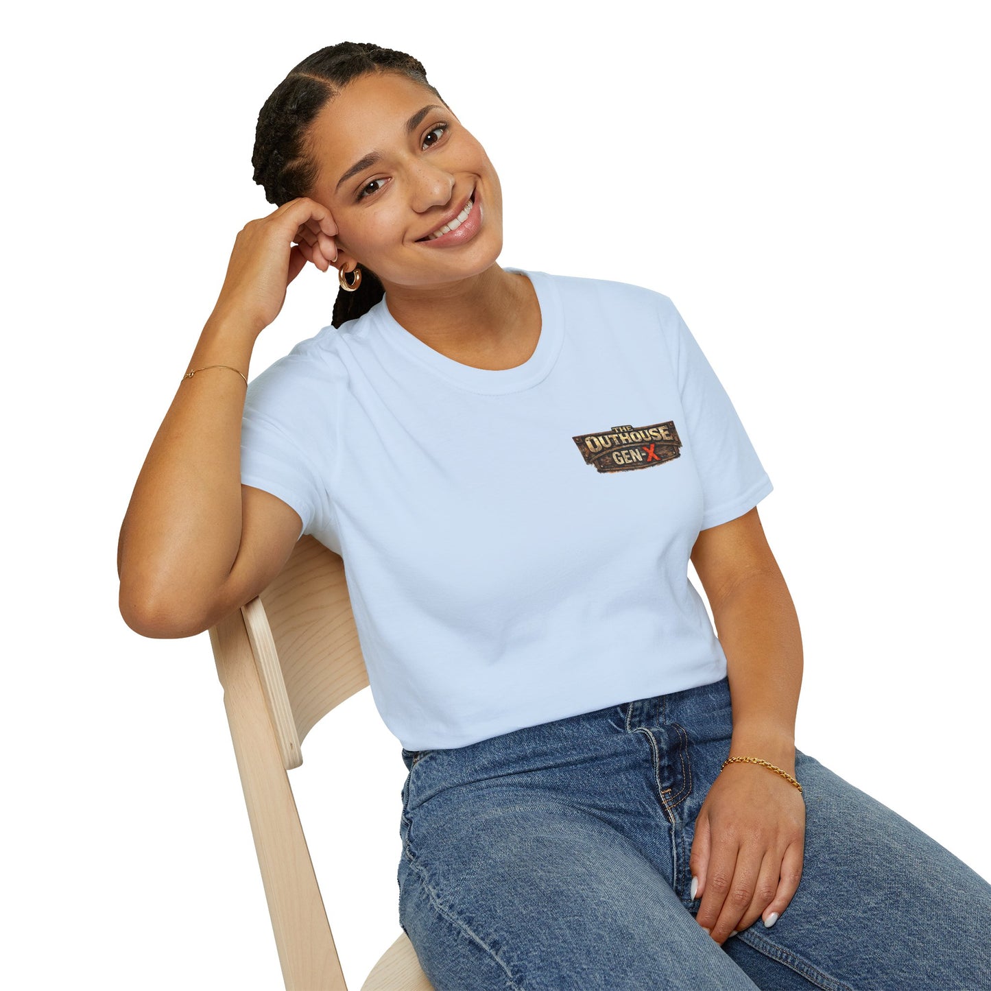 Outhouse Salute T-Shirt — Rustic Hand Gesture Graphic Tee