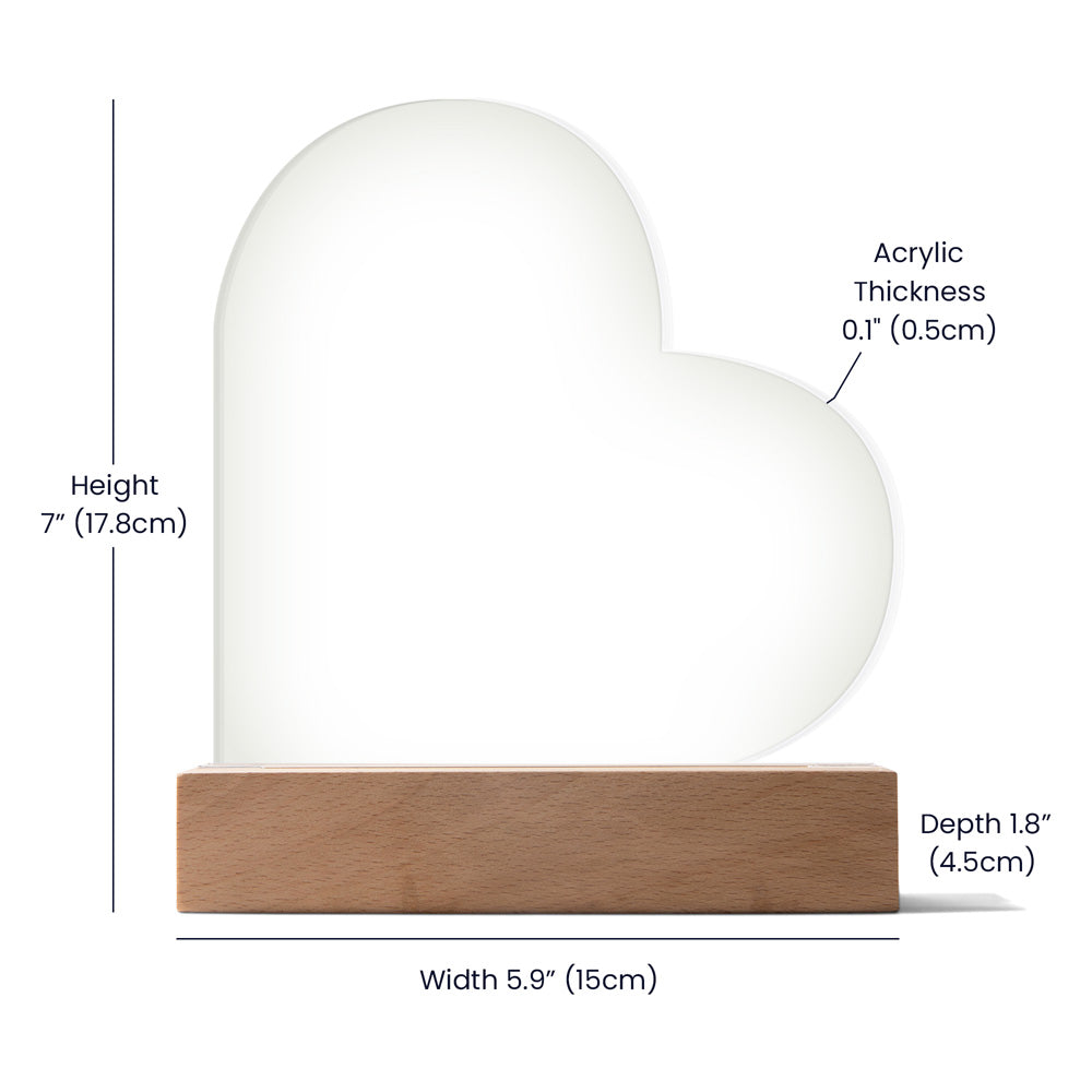 To My Mom | Heart Acrylic Plaque